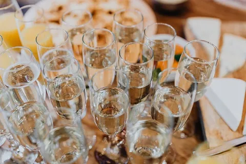 奶酪、白葡萄酒和葡萄