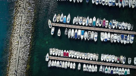 空中，船，甲板，通道，海，海洋，水，游艇