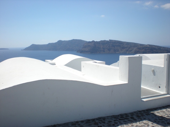 圣托里尼，希腊岛，希腊，海洋，oia，山地，建筑，自然