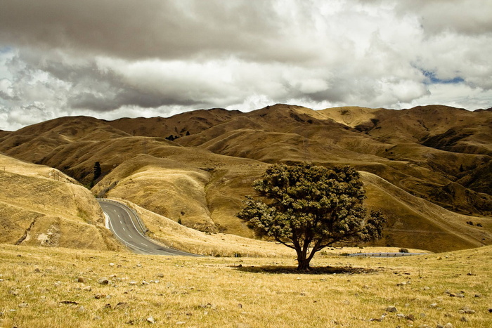 山，多云，天空，白天，道路，乡村，美丽的风景，道路