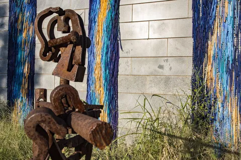 金属、艺术、亚特兰大、多彩、色彩、设计、贴身、无人