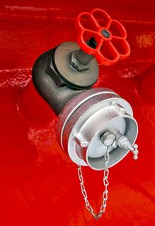 红色、离合器、水、水管理、删除、消防、饰面、软管接头