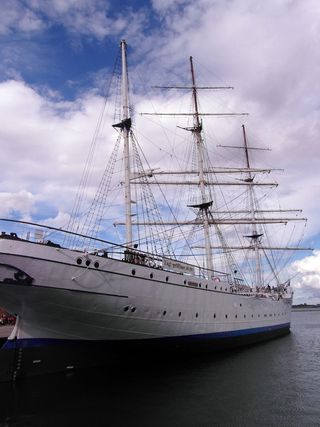 Gorch Fock，Stralsund，船舶，帆船，帆，桅杆，训练，训练船