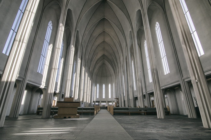 雷克雅未克, 冰岛, 教堂, 室内, 拱门, Hallgrimskirkja, 大教堂, 体系结构