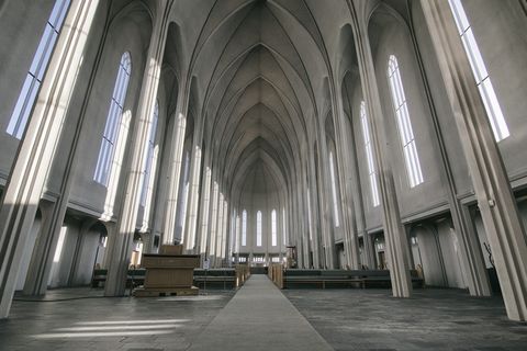 雷克雅未克, 冰岛, 教堂, 室内, 拱门, Hallgrimskirkja, 大教堂, 体系结构