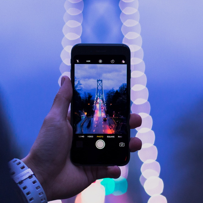 森林、蓝色小时、汽车、街道、博克、桥梁、智能手机、摄影主题