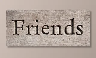 朋友雕刻符号，朋友，雕刻，木头，友谊，伴侣，友谊，伙伴