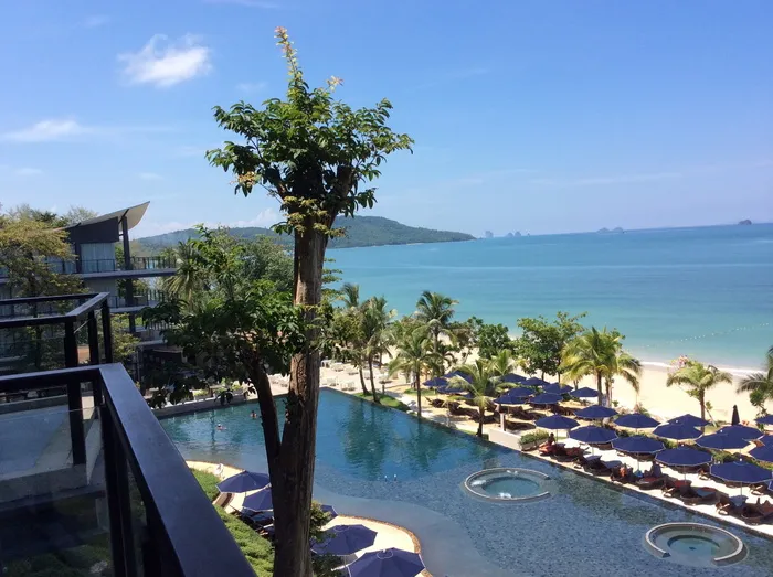 krabi、beyond、大海、海滩、夏天、树木、海岸线、自然