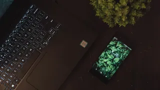 移动，技术，笔记本电脑，艺术，设计，简单，最小，电脑键盘