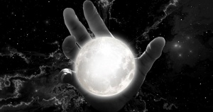 人，手，手，手，月亮，空间，夜晚，幻想，天空