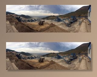 矿区、机械、矿山、施工现场、云天、土地、自然、全景