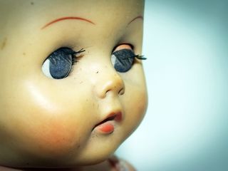 盒子，洋娃娃，打扮好的，跳蚤，女孩，市场，旧的，玩具