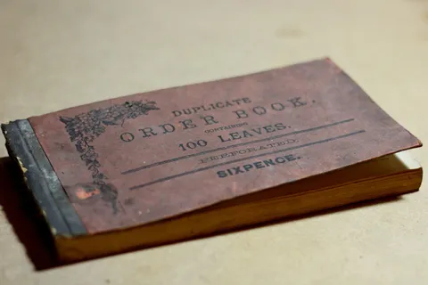 订购书，旧，书，分类帐，复古，古董，复本，文具