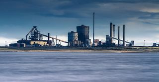 行业, 植物, 工业, 制造业, 生产, 建设, 烟囱, 金属