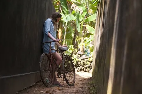 成人、美女、自行车、日光、家庭、女士、生活方式、模特