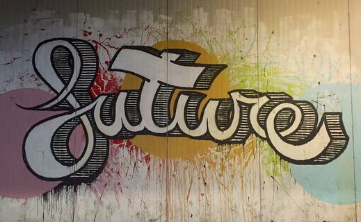 白色，彩色，涂鸦未来艺术，未来，涂鸦，墙壁，油漆，插图