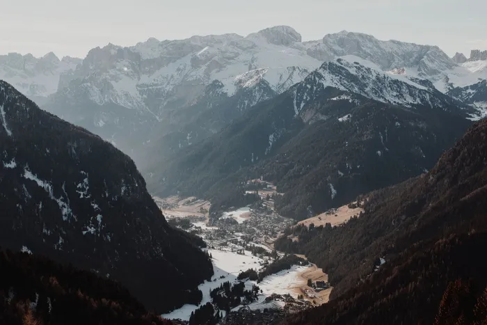 照片，山脉，覆盖，雪，白天，自然，景观，云