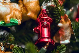 红色消防栓圣诞装饰