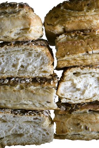 脆饼、面包、芝麻、食物、早餐、零食、封闭、烘焙