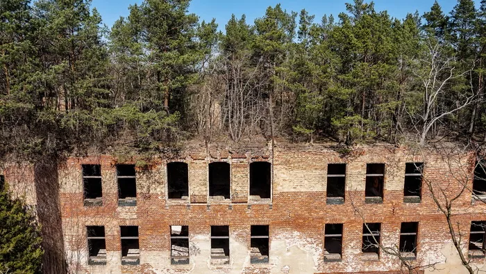 旧，建筑，砖块，窗户，自然，废弃，破碎，毁灭