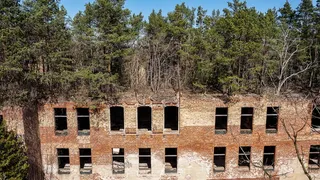 旧，建筑，砖块，窗户，自然，废弃，破碎，毁灭