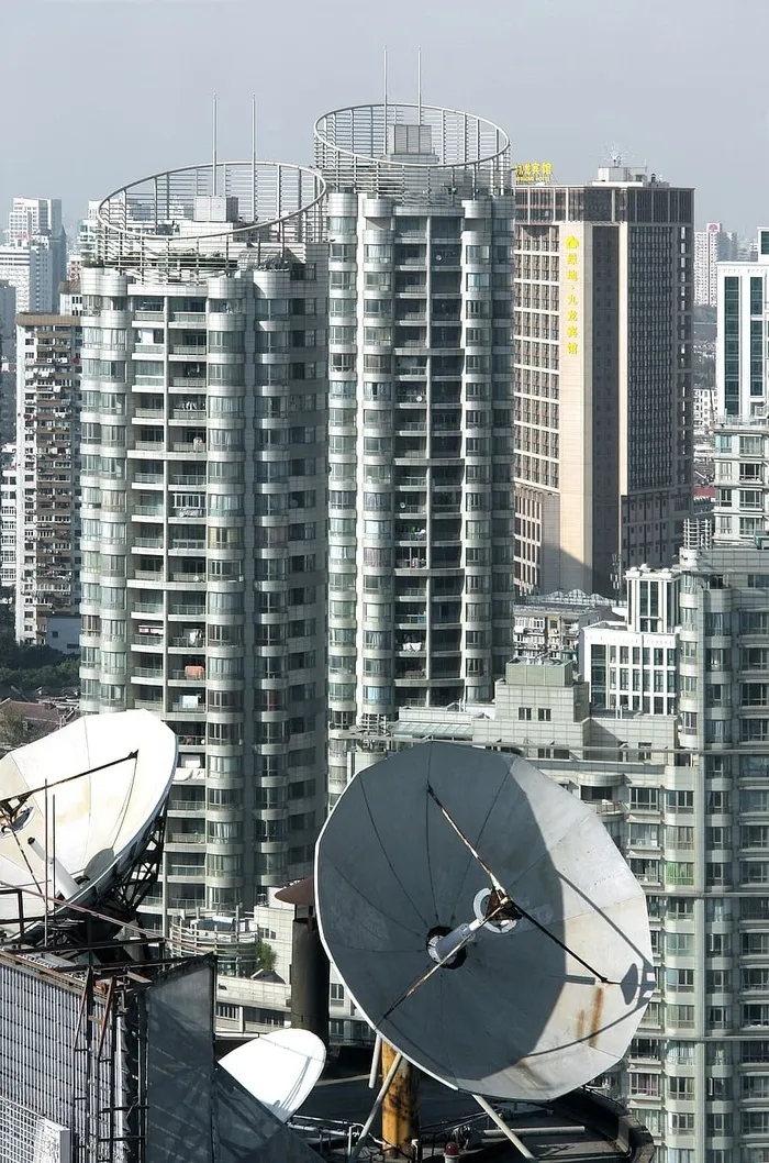 城市景观，卫星，上海，建筑外观，建筑，建筑结构，城市，建筑