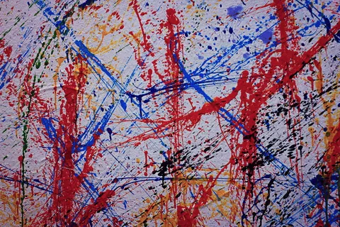 墙，现代，艺术，彩色，多色，飞溅，背景，全框架