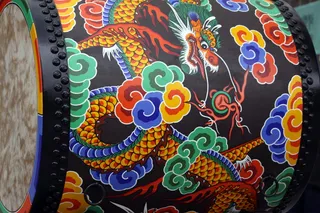 朝鲜，单色，龙，朝鲜传统，多色，没有人，动物代表，代表