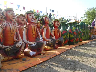 兵马俑，产品，马尔瓦，utsav 2017，雕塑，雕像，表现，人类表现