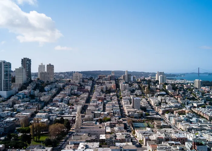 美国, 旧金山, Coit 塔, 金, 门, 建筑物, 建设, 塔