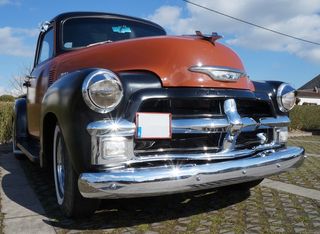 汽车、复古、复古、老旧、修复、双色调、皮卡、运输方式