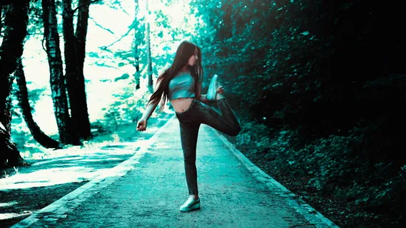 女士，穿着，裁剪，上衣，紧身裤，高牛仔裤，紧身牛仔裤，主题