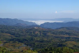 亚洲，印度尼西亚，弗洛雷斯，风景，山脉，丘陵，空气，山脉