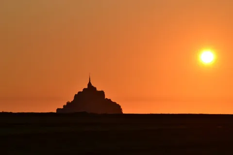 islet rock、golden、hour、mont st michel、日落、诺曼底、法国、黄昏 islet rock、golden、hour、mont st michel、日落、诺曼底、法国、黄昏