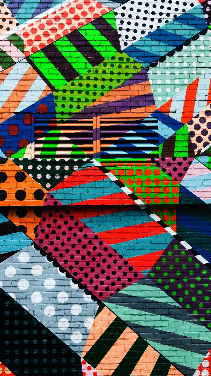彩色涂鸦墙，城市，城市，艺术，绘画，墙，砖，颜色