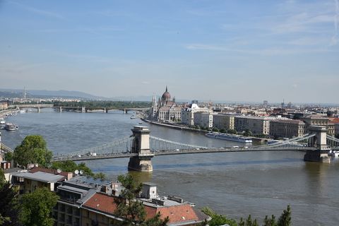 水、城市、城镇、建筑、旅游、河流、城市景观、全景