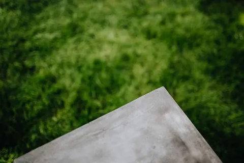 草、混凝土、运动鞋