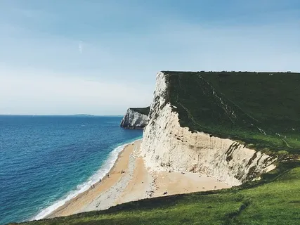 绿色,草地,身体,水,白霜,航空,摄影,悬崖 绿色,草地,身体,水,白霜,航空,摄影,悬崖