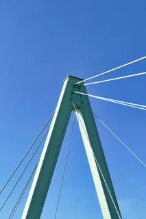 桥梁，桥塔，建筑，吊桥，建筑，钢铁，莱茵布吕克，天空