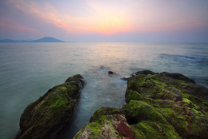 海，黎明，风景，自然，海滩，白天，黄昏，傍晚