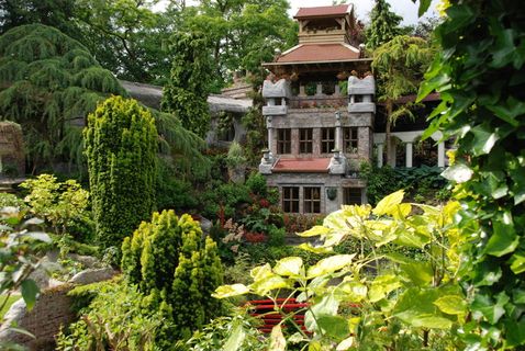 花园、幻想、东方、建筑、宝塔、自然、植物、树木 花园、幻想、东方、建筑、宝塔、自然、植物、树木