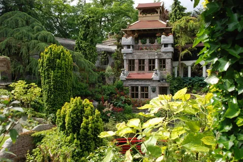 花园、幻想、东方、建筑、宝塔、自然、植物、树木 花园、幻想、东方、建筑、宝塔、自然、植物、树木