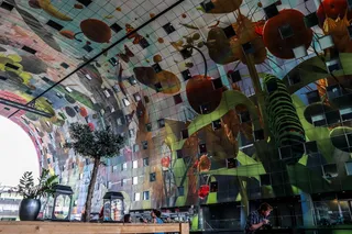 鹿特丹，荷兰，马克塔尔，食品，购物，大厅，市场，艺术