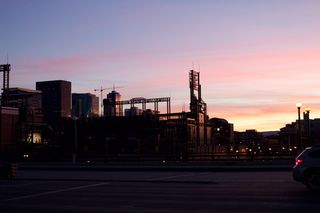 车辆, 汽车, 汽车, 交通, 建筑, 工厂, 炼油厂, 丹佛, co