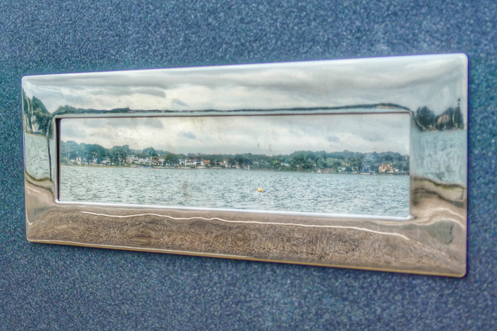 英国普尔港，沙洲，水，背景，反射，反射，信箱