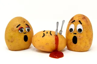 土豆, 番茄酱, 谋杀, 血, 搞笑, 乐趣, 刀, 杀