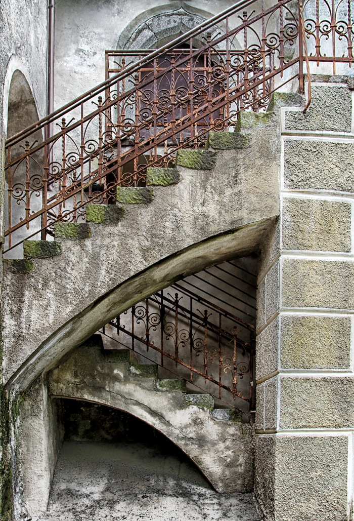 城堡，石阶，历史，城堡，建筑，建筑结构，栏杆，桥梁
