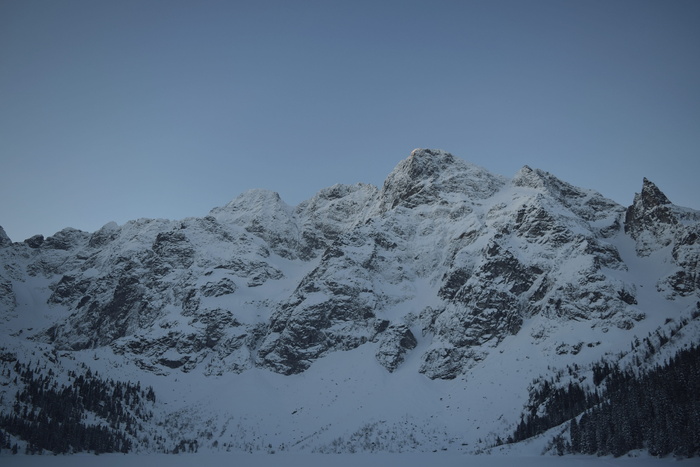 平静，雪，山，风景，旅行，冬天，蓝色，天空