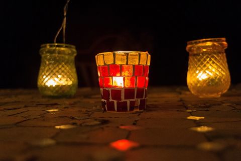 蜡烛，烛光，辉光，夜晚，橙色，浪漫，照明，照明设备