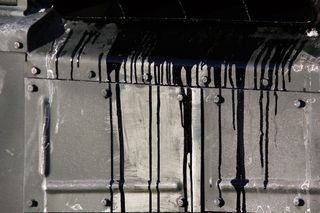 油、表面、脏、地板、老化、钢、板